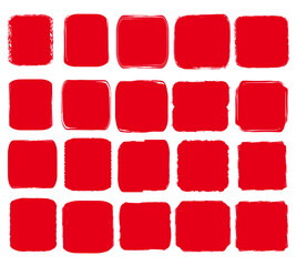 Brush box shape label vector.