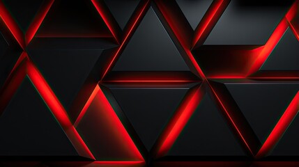  a black background with red and green triangles on it and a black background with red and green triangles on it.  generative ai