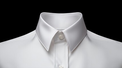  a white dress shirt with a collar and a button down.  generative ai - obrazy, fototapety, plakaty
