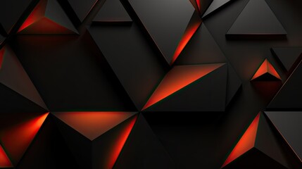 a black and red abstract background with a variety of shapes.  generative ai