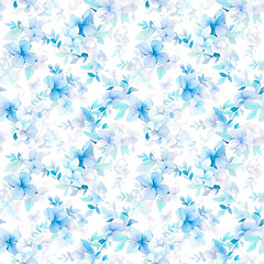 Seamless watercolor floral patterns, with flowers and foliage. Japanese abstract style. Use for wallpapers, backgrounds, packaging design, or web design
