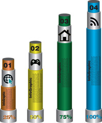 battery indicator infographic design 