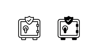 Safety Box icon design with white background stock illustration