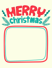 merry christmas greeting card with text space background for brochure banner and publication.