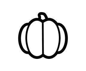Pumpkin icon. Halloween, Thanksgiving black line icon.