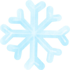Christmas winter snowflake watercolor illustration