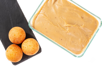 Fritter And Custard Colombian Cuisine - Christmas Tradition