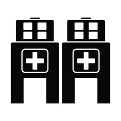 Fototapeta premium hospital icon design, illustration design