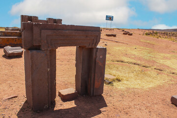the perfectly carved stones at the archaeological site of puma punku, in tihuanaco - Bolivia