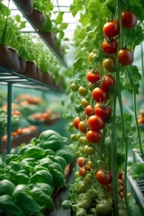 tomatoes in the greenhouse, generated by artificial intelligence