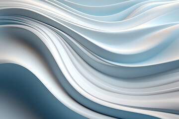 illustration white seamless pattern waves light Generative ai