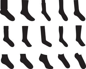 Socks Silhouette Vector Pack