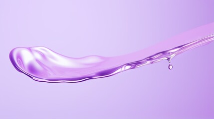  a drop of water is seen in this image of a purple liquid.  generative ai