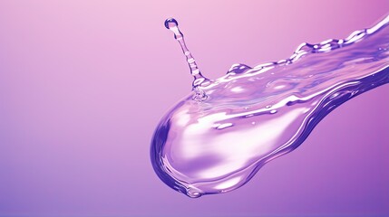  a water drop is shown in a purple and pink background.  generative ai