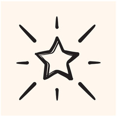 premium star doodle. Doodle for infographics, web design and app development.