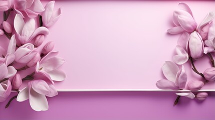  a pink background with a bunch of pink flowers on it.  generative ai