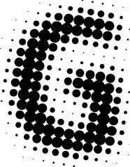 Letter G uppercase halftone effect display font.