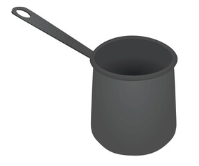Grey coffee pot.  vector  illustration