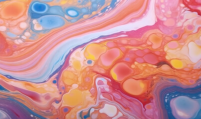 Texture of flow liquid paints.