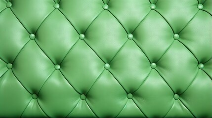  a close up of a green leather upholstery.  generative ai