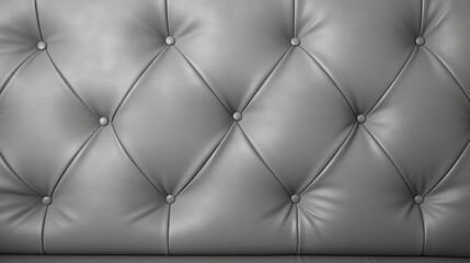  a close up view of a leather upholstered headboard.  generative ai