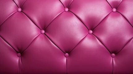  a close up of a pink leather upholstered chair.  generative ai