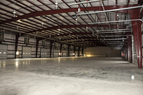 Interior of a modern warehouse.