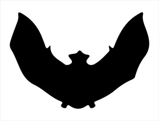 Bat silhouette vector art white background
