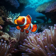 Naklejka na ściany i meble Nemo Fish Under the sea