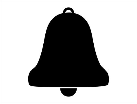recommend clip art: Bell silhouette vector art white background