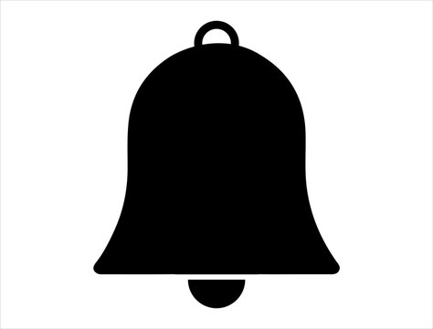 recommend clip art: Bell silhouette vector art white background