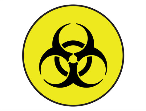 Biohazard sign vector art white background