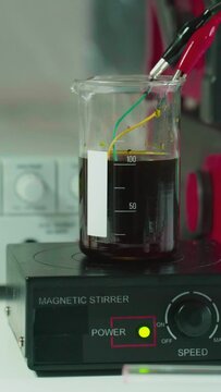 Electrolysis of copper. Electrolytic reduction of copper from solution. electrolysis in the chemical laboratory
