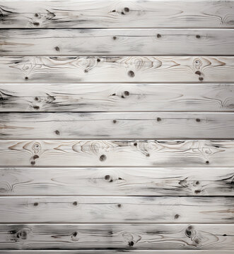 White and Grey wood panel texture for backgrounds. Backdrop banner White washed wooden boards,Table top view, Rustic grayscale plank wallpaper. Generative AI.