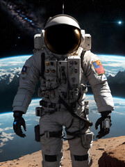 Beside the astronaut stands a remarkable robotic companion generative AI