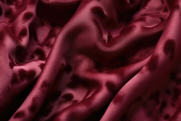A Luxurious Close-Up of the Intricate Macro Texture in Crushed Velvet Fabric, Revealing Fine Details and Soft Textures