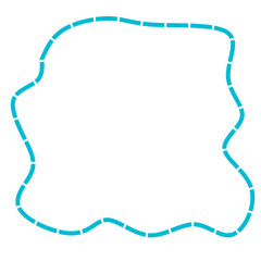 turquoise abstract dash border element design 