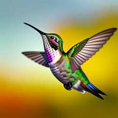 Obraz premium A hummingbird in flight. Generative AI