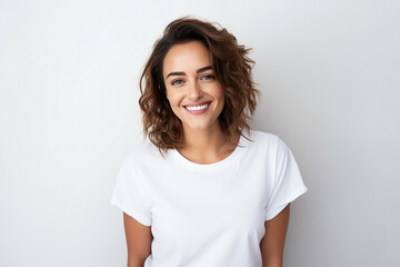 Obraz premium Woman portrait made with Generative AI technology