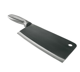 Meat cleaver knife isolated on white