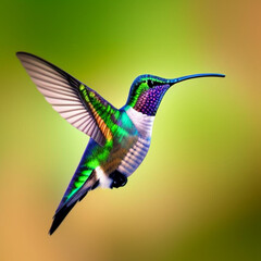 Obraz premium A hummingbird in flight. Generative AI