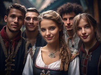 A group of Germans in national dress