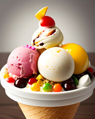 Ice-cream sundae