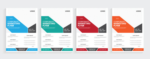 Corporate business a4 clean graphics flier, latest style marketing agency stationary case study, creative a4 simple flyer, one fold modern brochure, or handout design