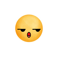 Emoji sad smiley face isolated