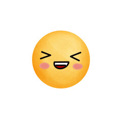Fototapeta premium Emoji smiley face with a smile