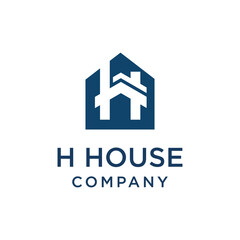 Home initial H monogram letter logo design, Home Logo Template, real estate logo design vector.