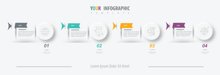 Infographic can be used for workflow layout, diagram, annual report, web design, business concept with options, steps or processes.