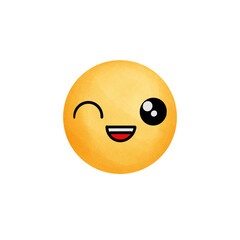Emoji smiley face with a smile