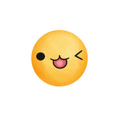 Emoji happy smiley face isolated